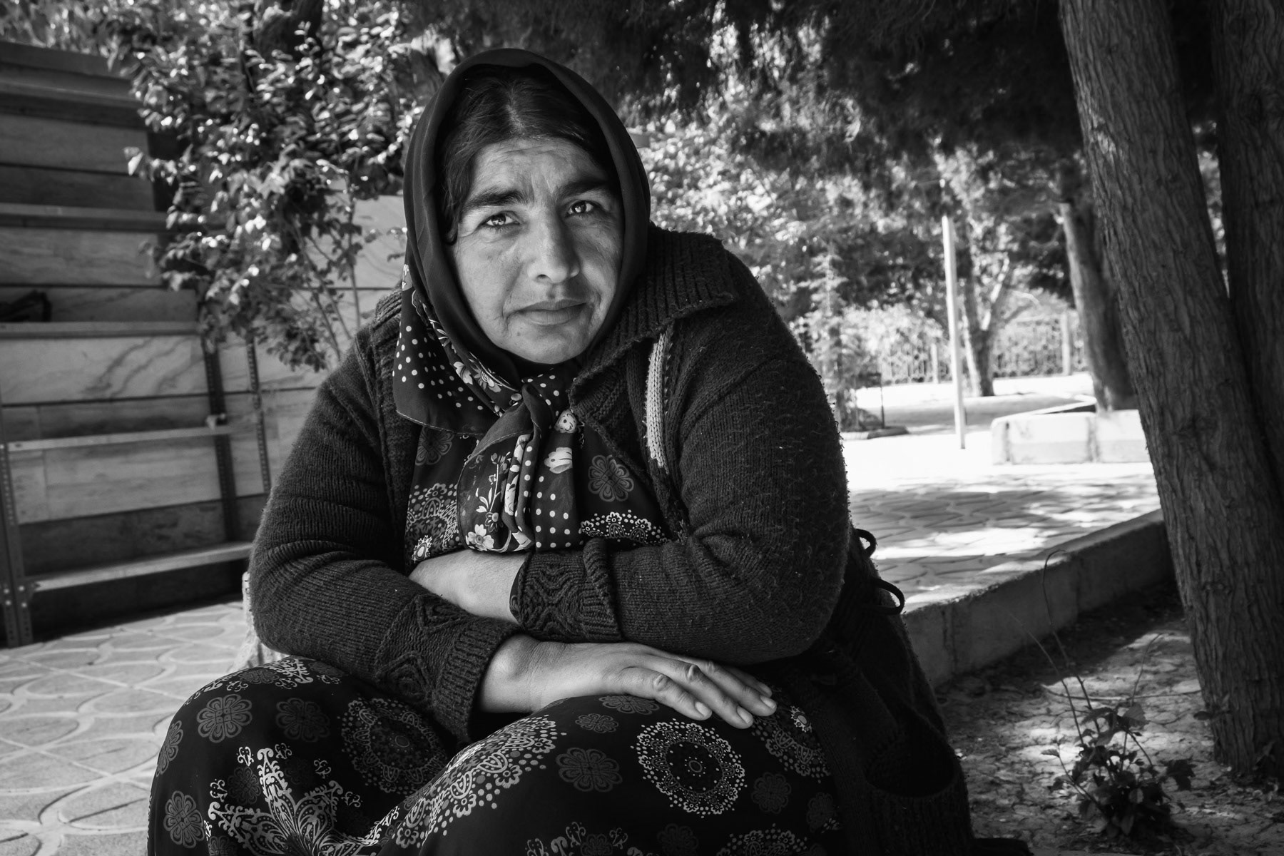A person of Zardeh with mental health problems. Survivors recall that during the chemical attack it smelled like flowers, apples and garlic until they started to cry, choke and be blinded. Zardeh, Kermanshah Region, Iran, April 2018