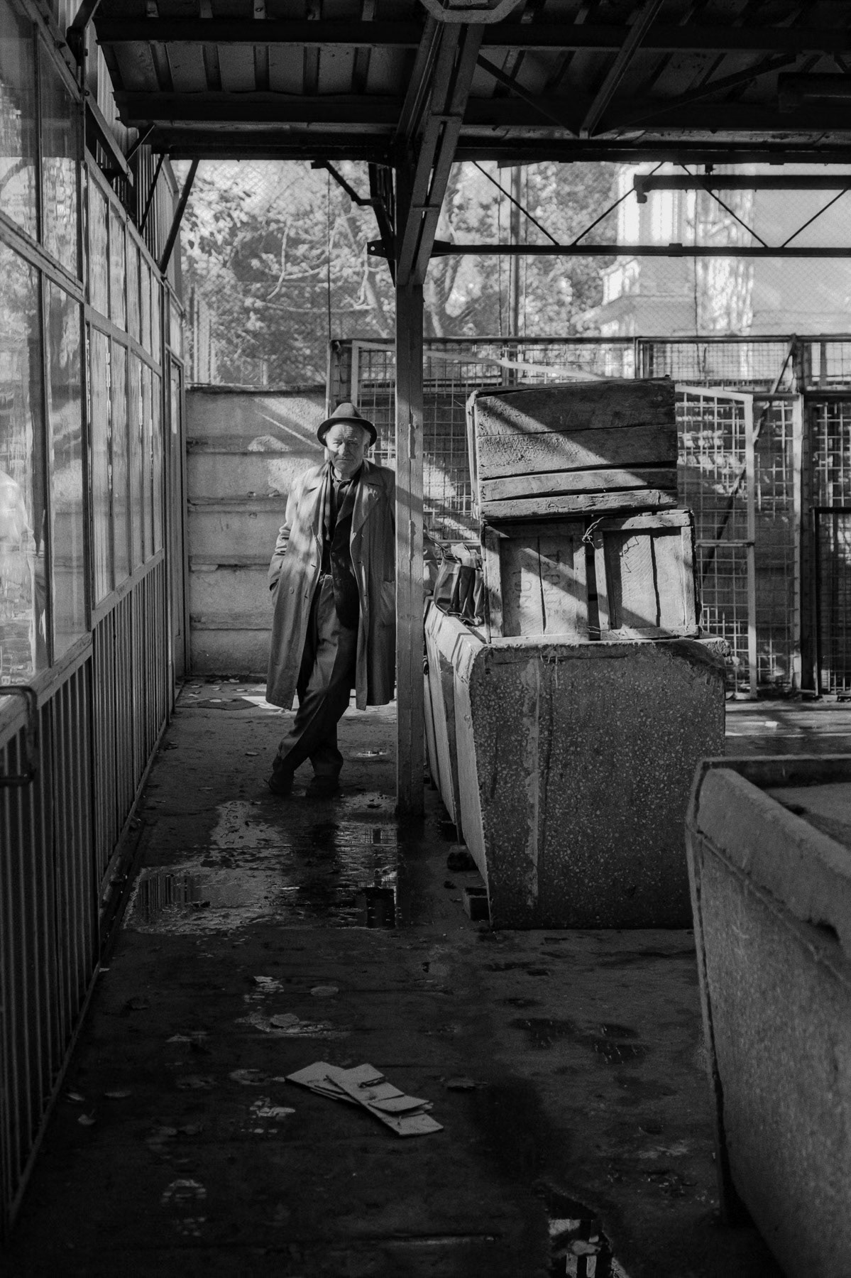 Covered market, Bucharest, October 1990