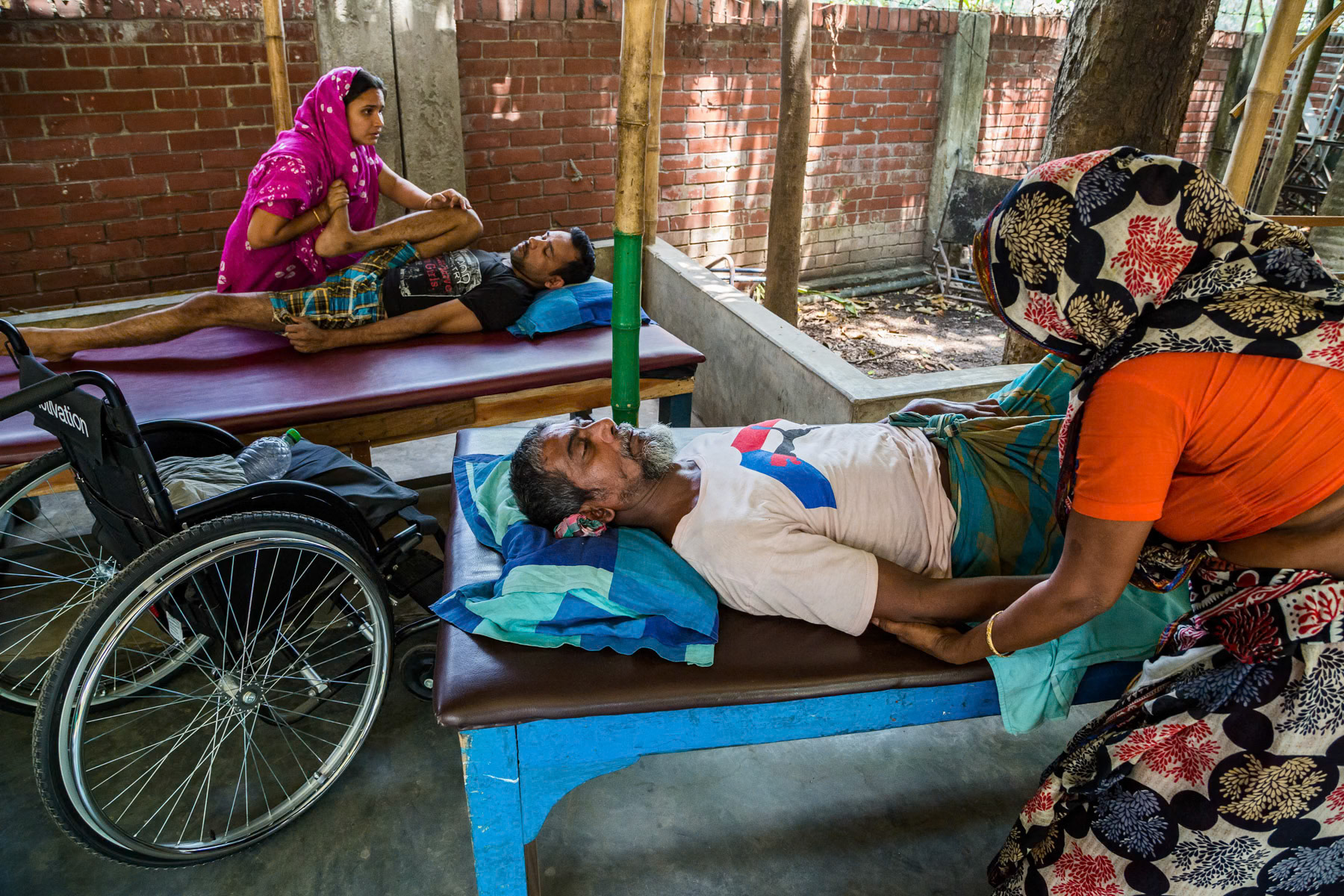 Half way hostel where patients and families learn new skills before returning home, CRP Savar, Bangladesh, April 2014