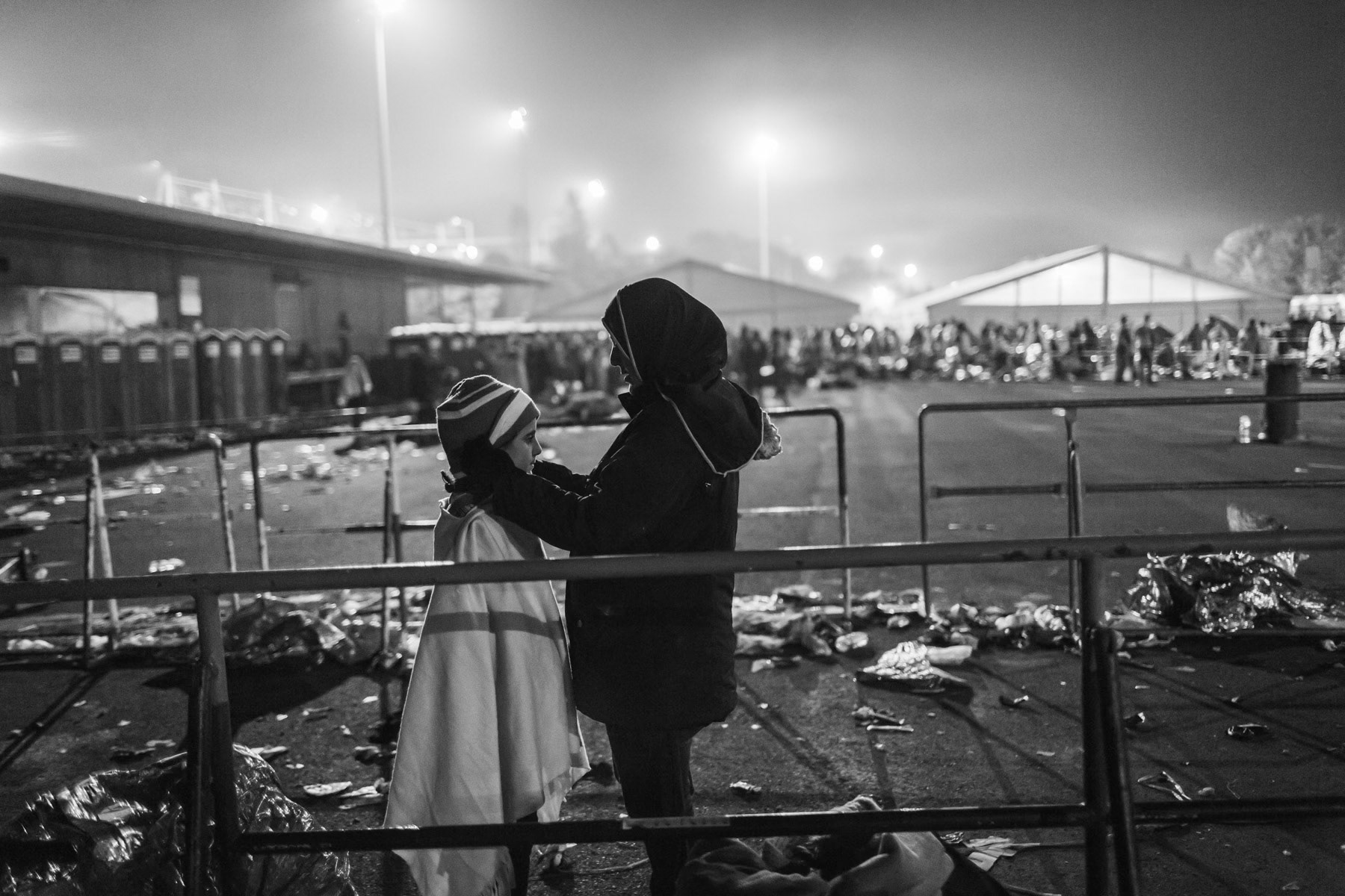 Spielfeld, main crossing point between Slovenia and Austria after Hungary sealed its border for refugees, Austria, October 2015
