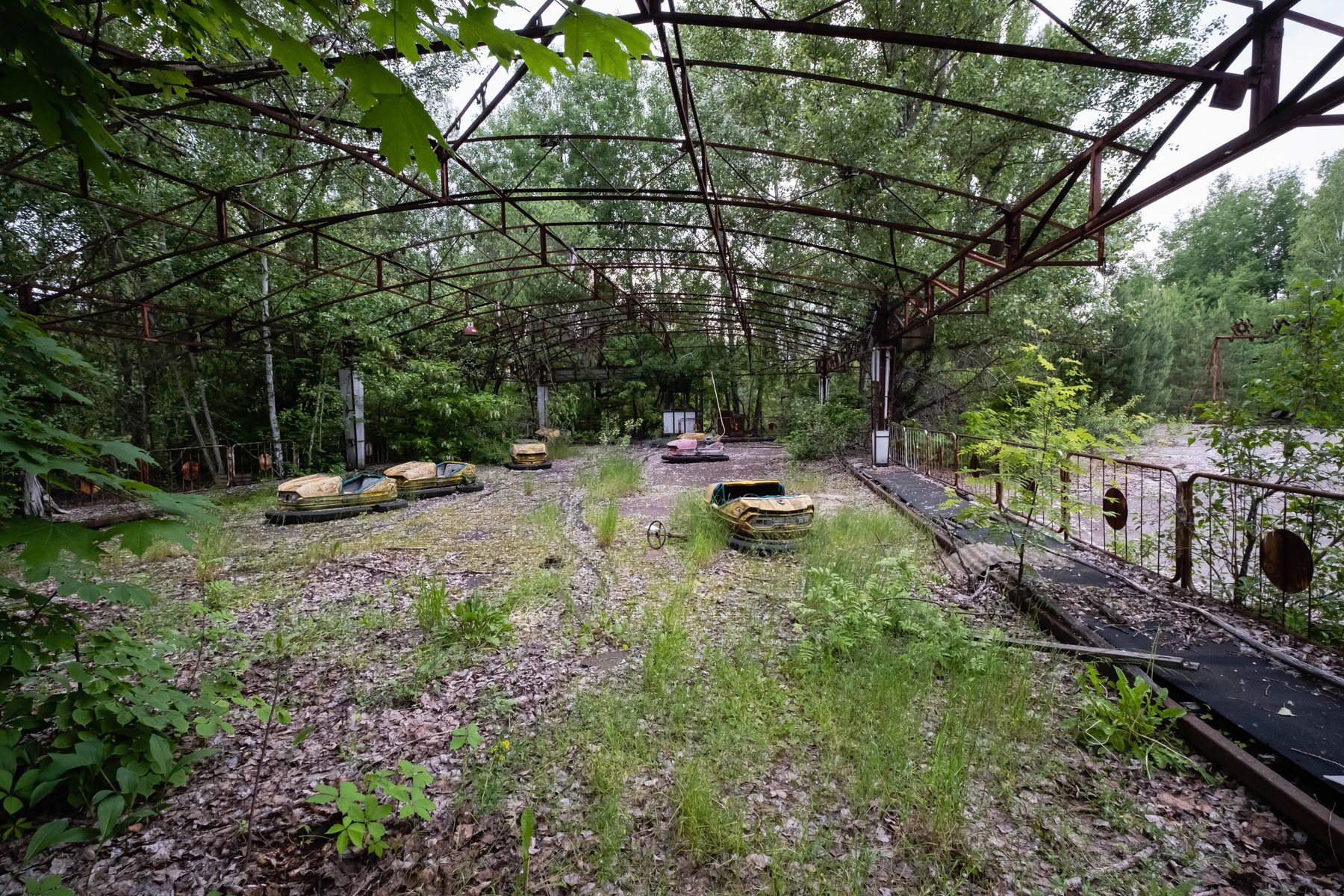 Pripyat amusement park, Chernobyl exclusion zone, Ukraine, June 2021