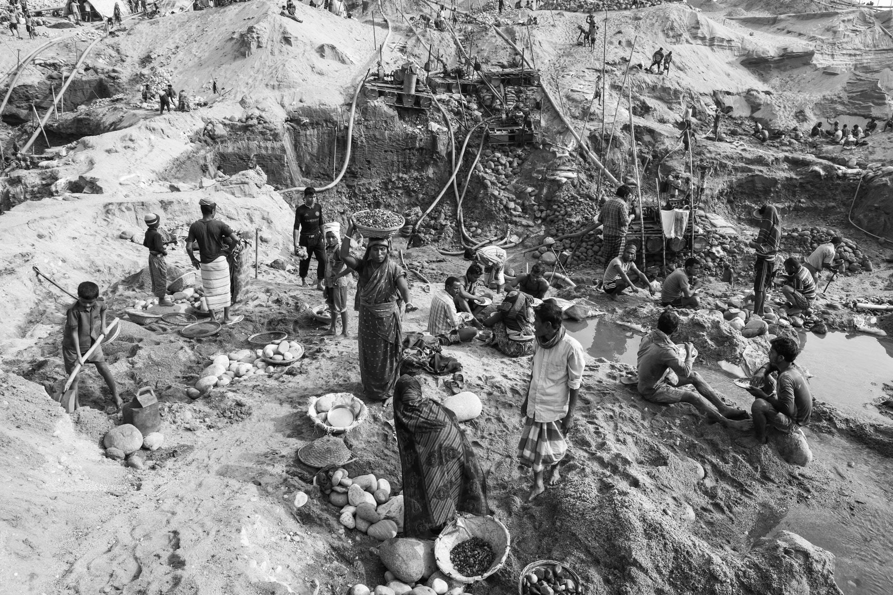 Stone diggers, Jaflong, Bangladesh, December 2015