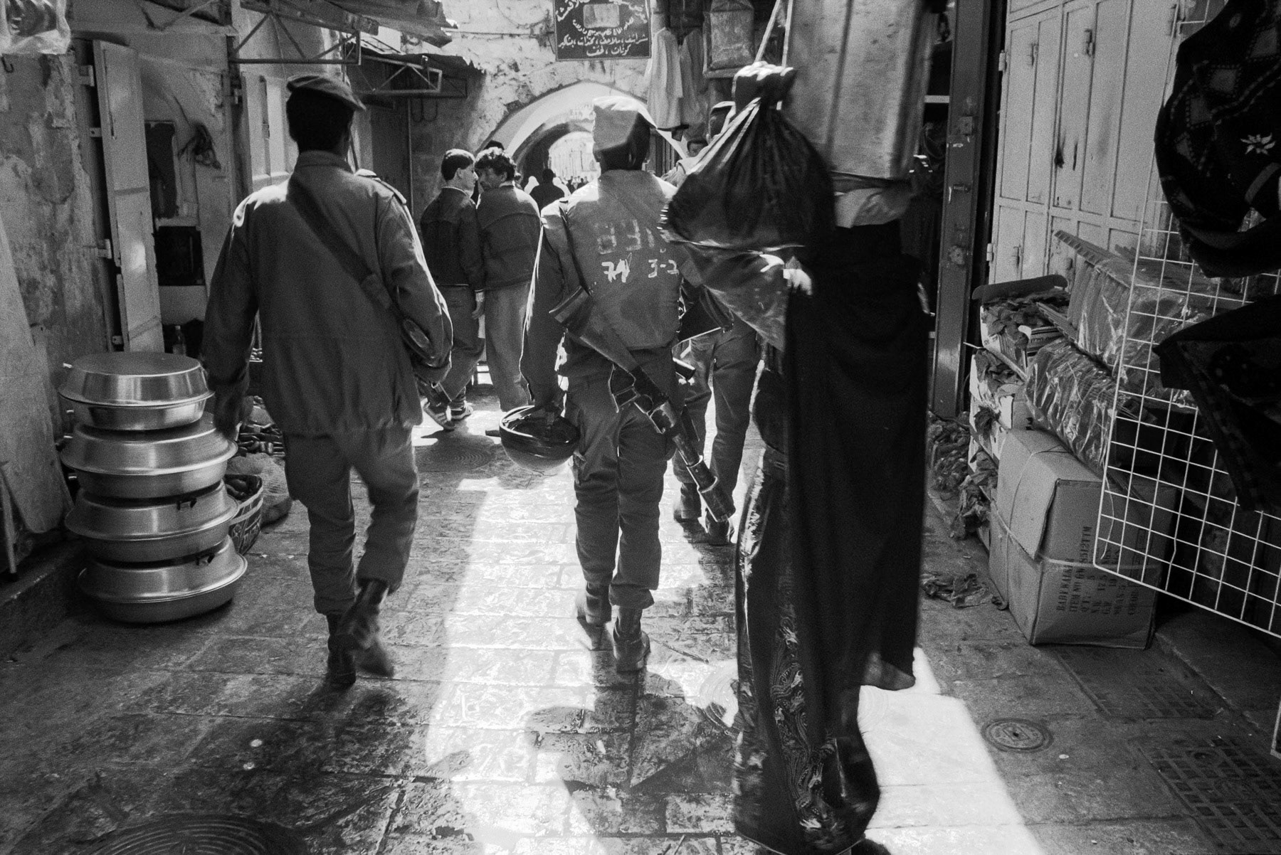 Market street in the Old City, Jerusalem, 1993