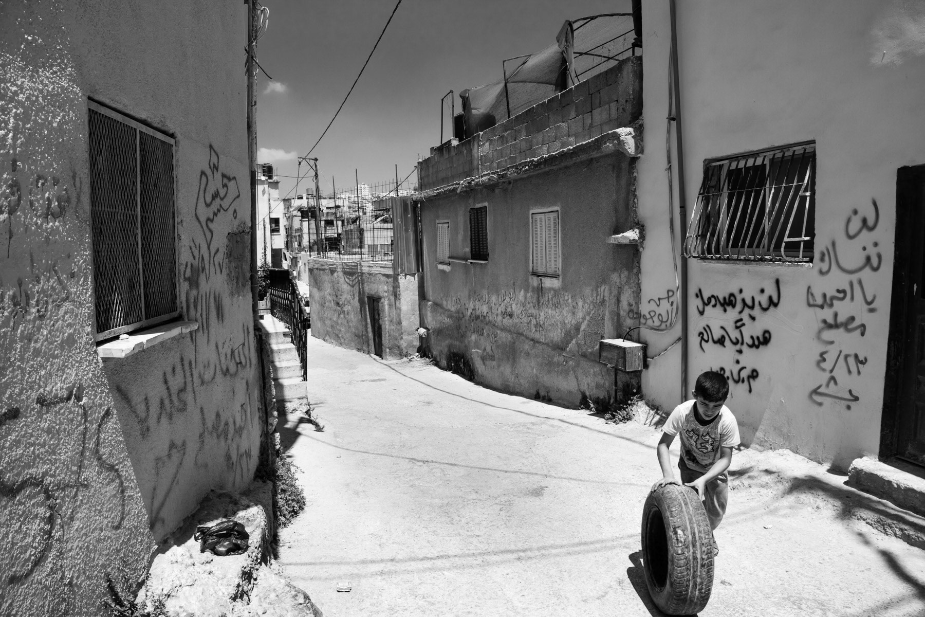 Dheisheh refugee camp established more than sixty years ago in Bethlehem, Palestine, July 2013
