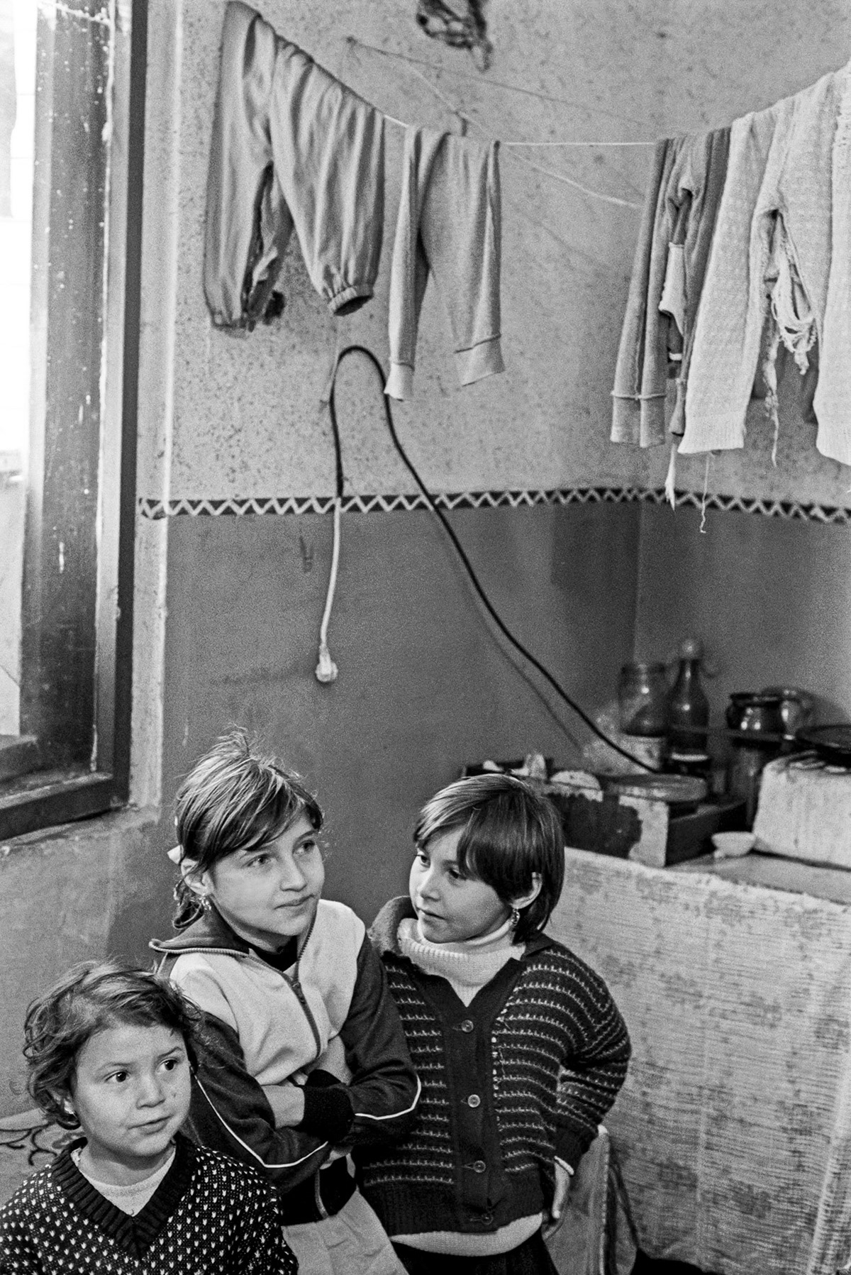 Apartment interior in the suburbs of Bucharest, Romania, November 1990