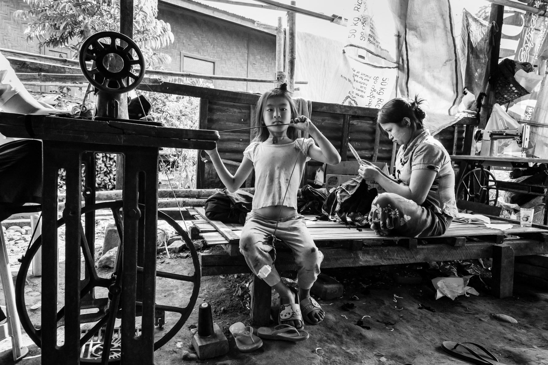 Kachin girl that has been living since 2011 in a camp for internally displaced persons in Kachin State. Over 100,000 Kachin are displaced within their own country as a result of a long lasting armed conflict between the Myanmar Army and the Kachin Independence Army {KIA). Ziun IDP camp in government controlled territory, Myanmar, March 2019
