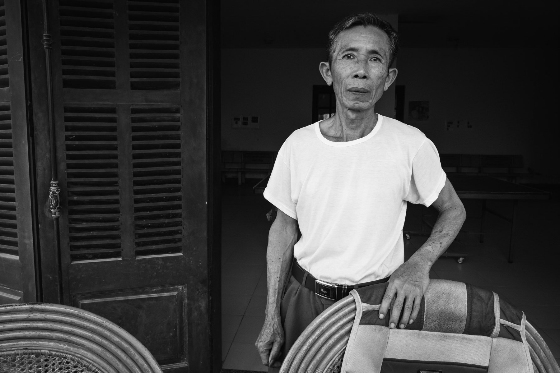 Veteran and "generation zero" agent orange victim at the Hanoi Friendship Village for a one month treatment for the effects of exposure to the chemical agent during the Vietnam war. The main problems they face are respiratory, skin, eye and kidney failure. Hanoi, Vietnam, November 2018