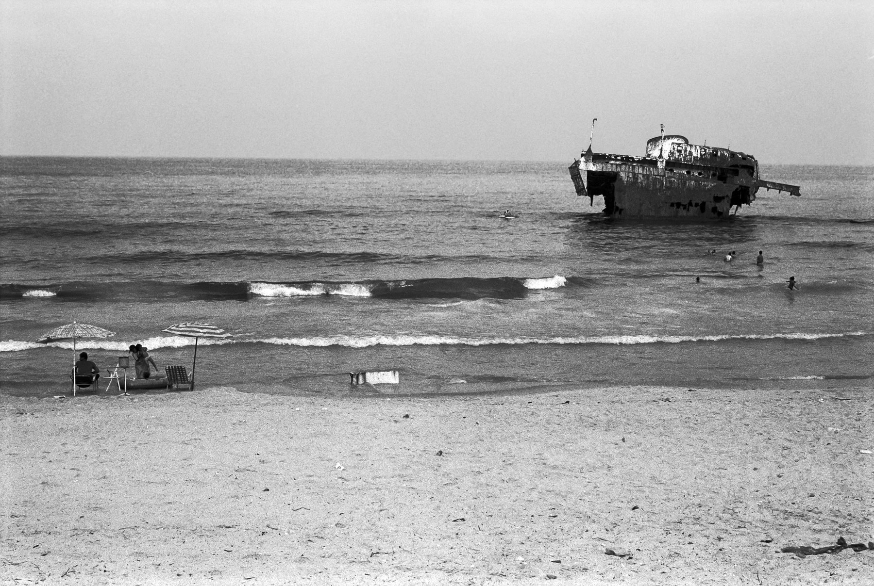 Beach in Shati camp, Gaza Strip, 1992