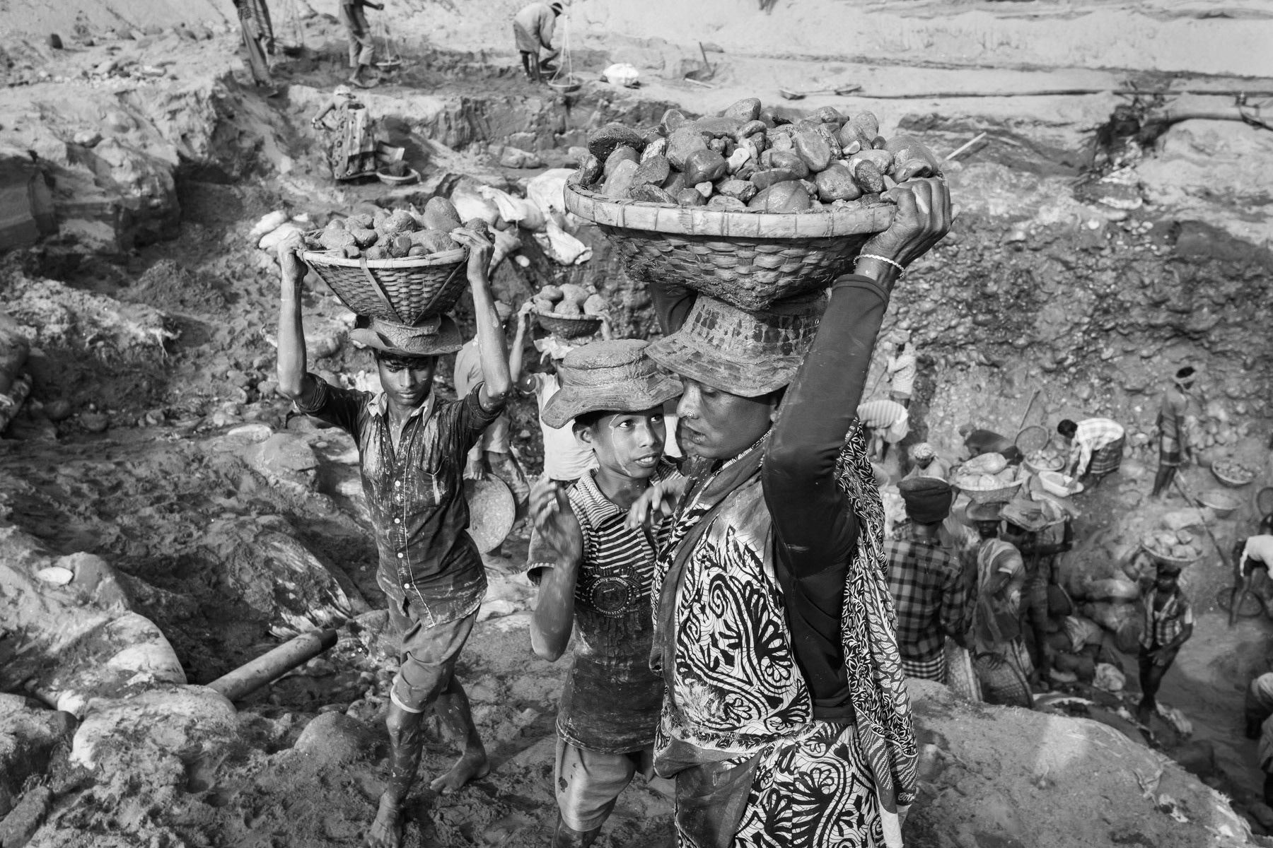 Stone diggers, Jaflong, Bangladesh, December 2015