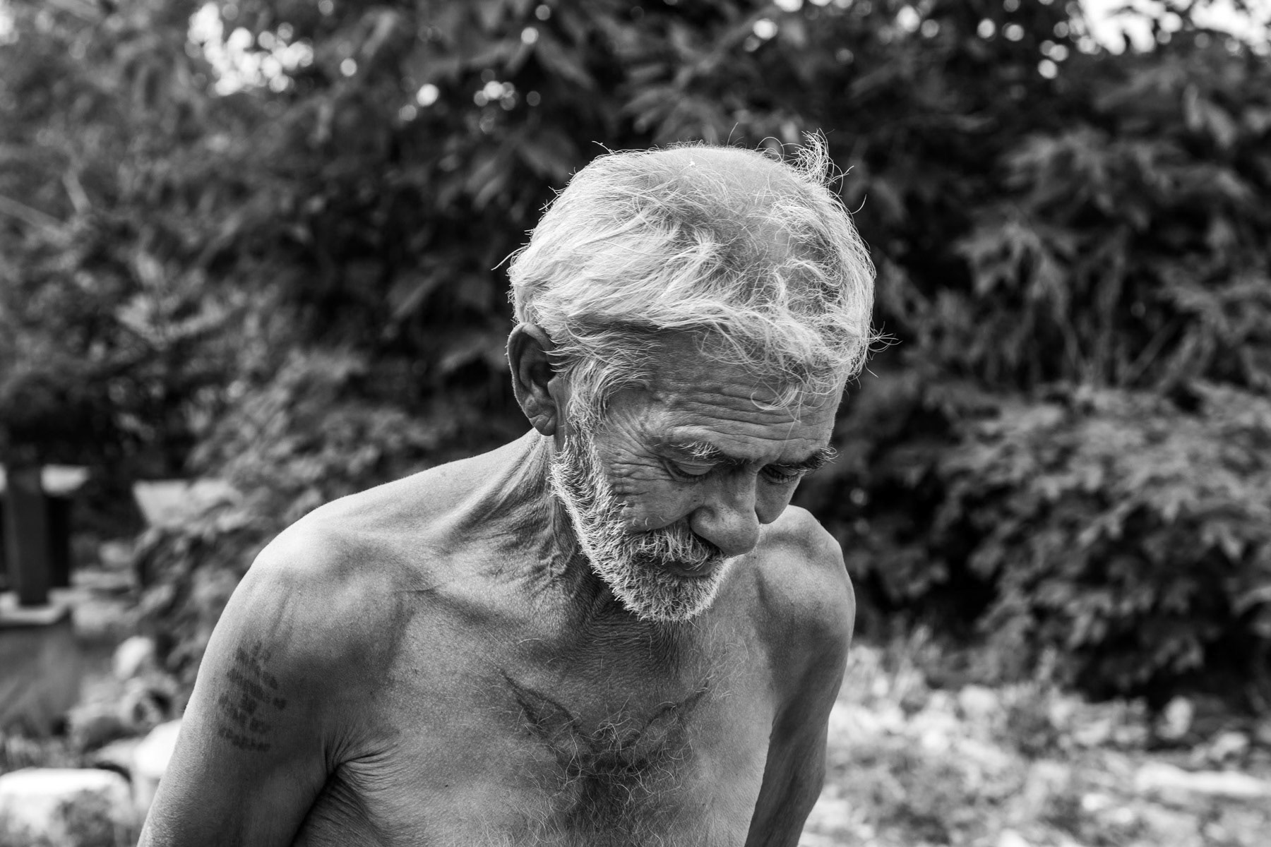 Soviet veteran living in the deserted city of Agdam, Karabakh, July 2014