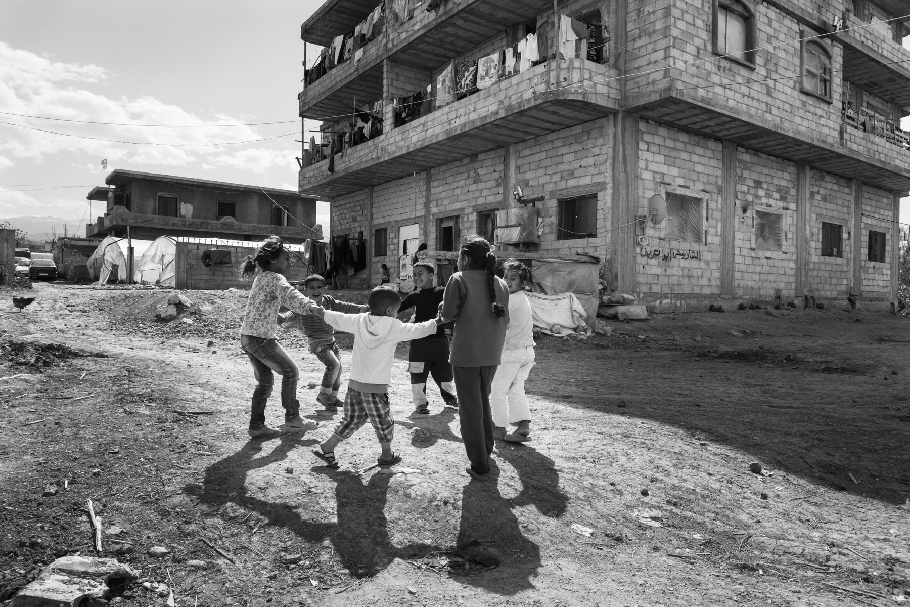 Settlement for Syrian refugees from the Homs area, Akkar in Tripoli region, Lebanon, March 2016