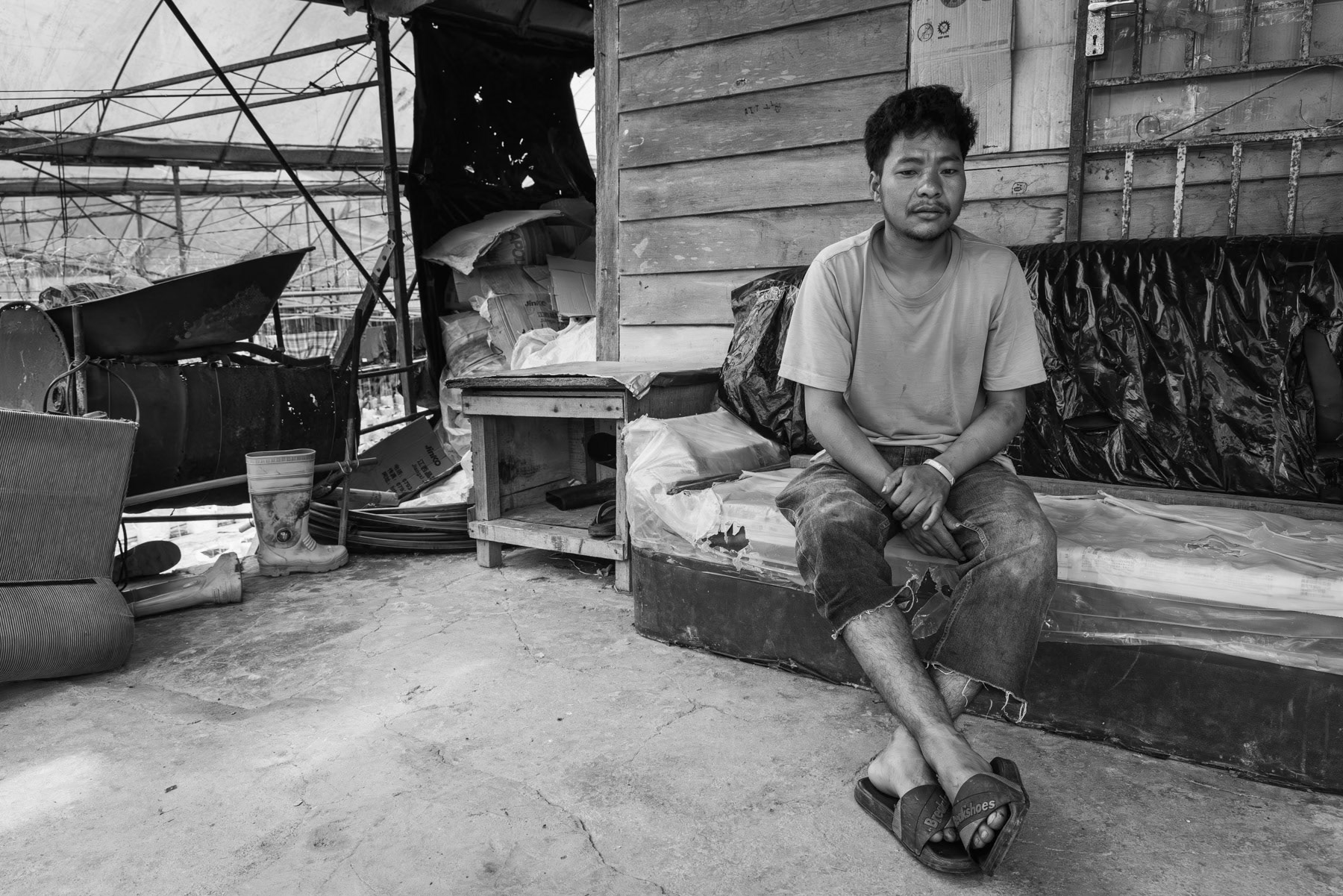 Chin refugee from Myanmar working and living in farms in Cameron Heighlands in Pahang, Malaysia, May 2024