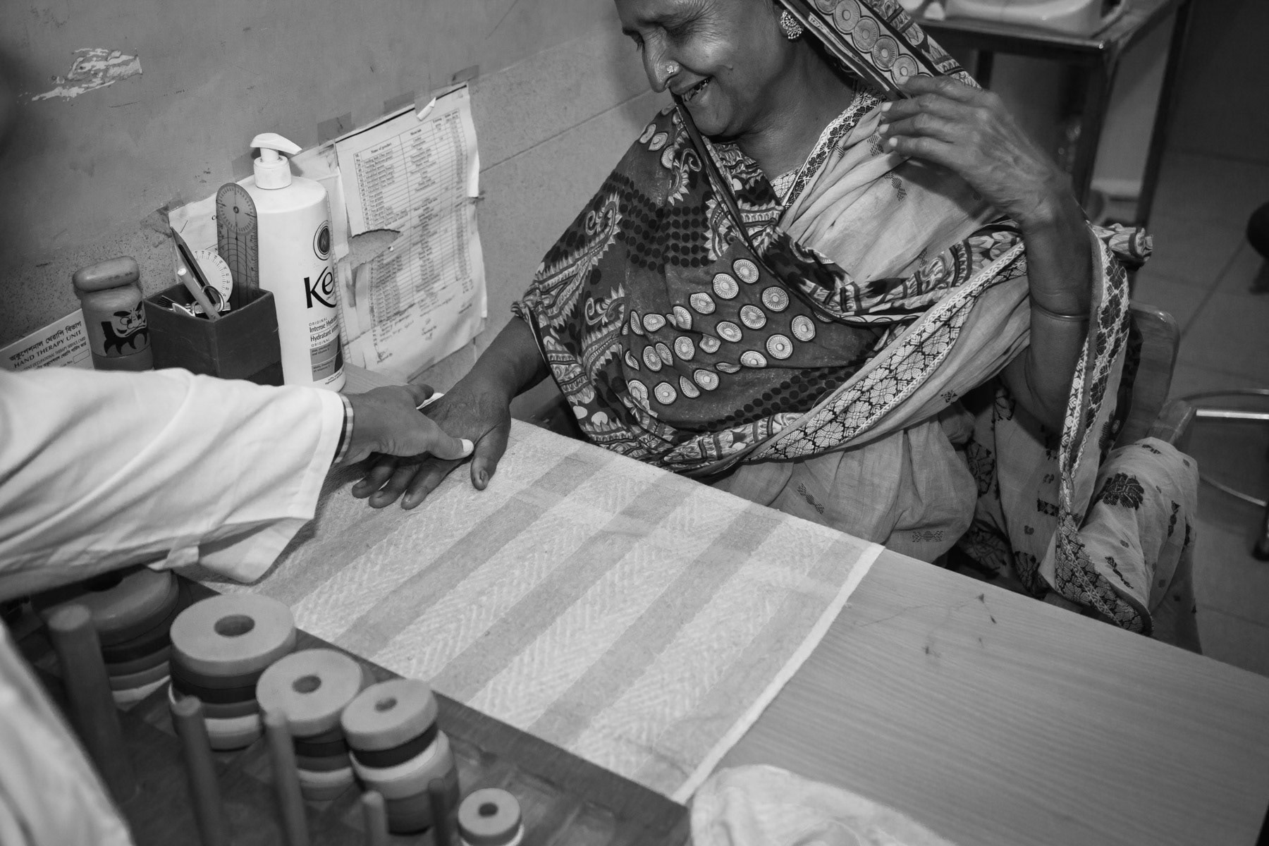 Hand therapy, Centre for rehabilitation of the paralysed, Savar, Bangladesh, October 2014