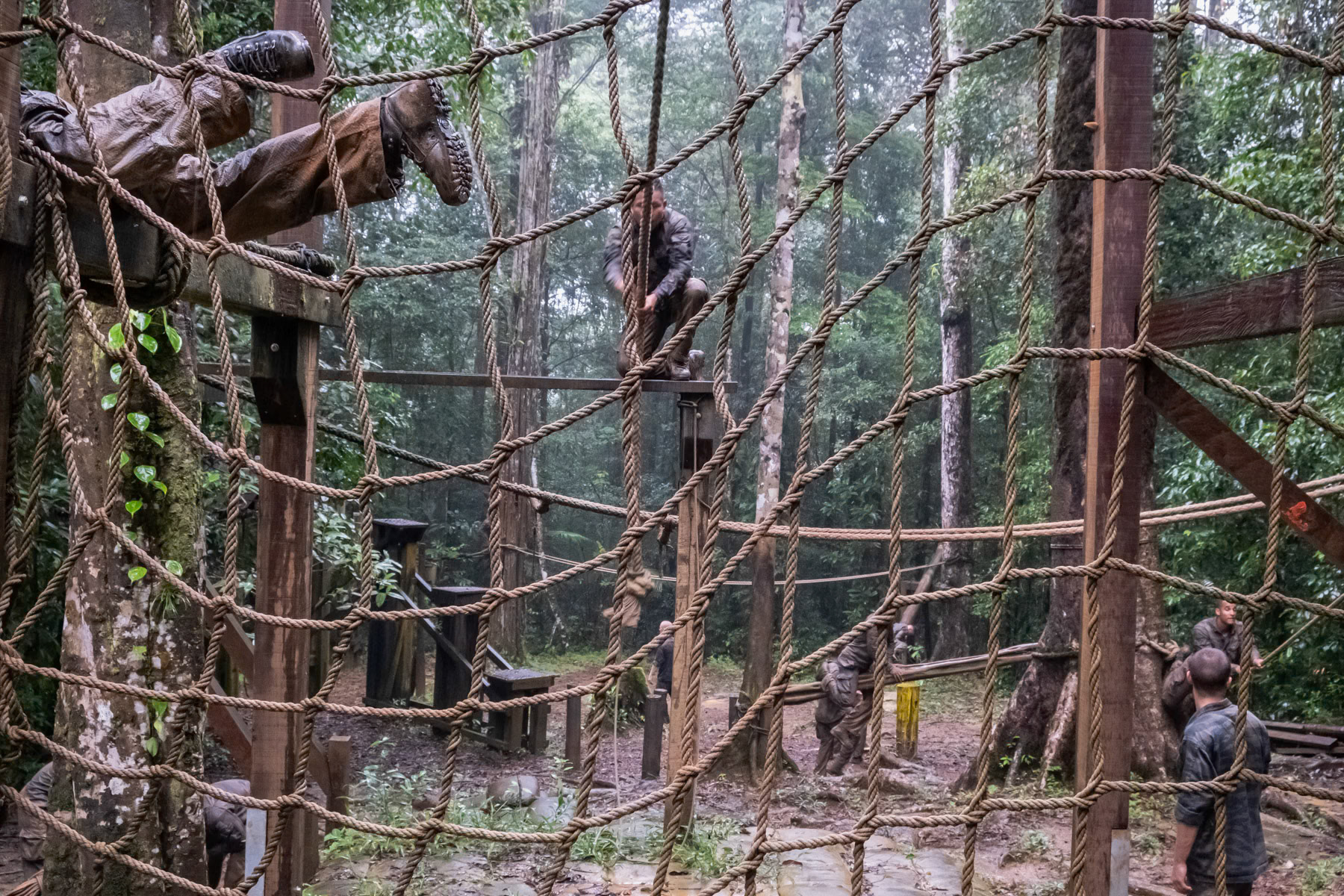Training camp of the foreign legion in the Amazon rainforest. Regina, French Guyana, March 2022