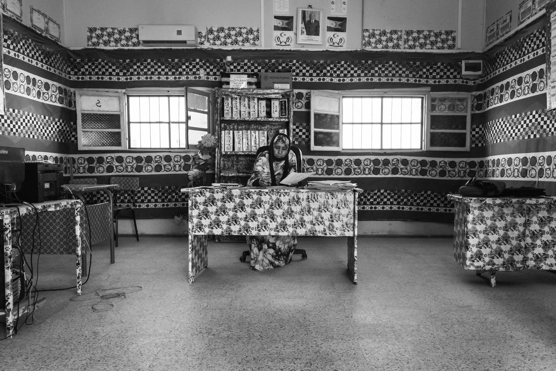 Head master of the Smara secondary school. Smara Saharawi refugee camp, Tindouf, Algeria, December 2019