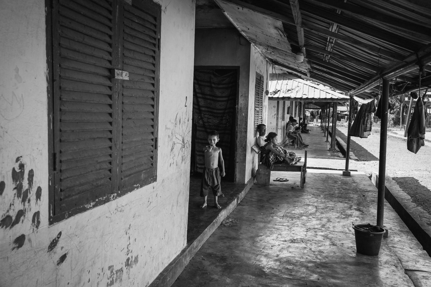 A refugee camp for Rohingya boat people that have recently arrived on the coast of Aceh in Indonesia, Pidie, Sumatra, February 2024