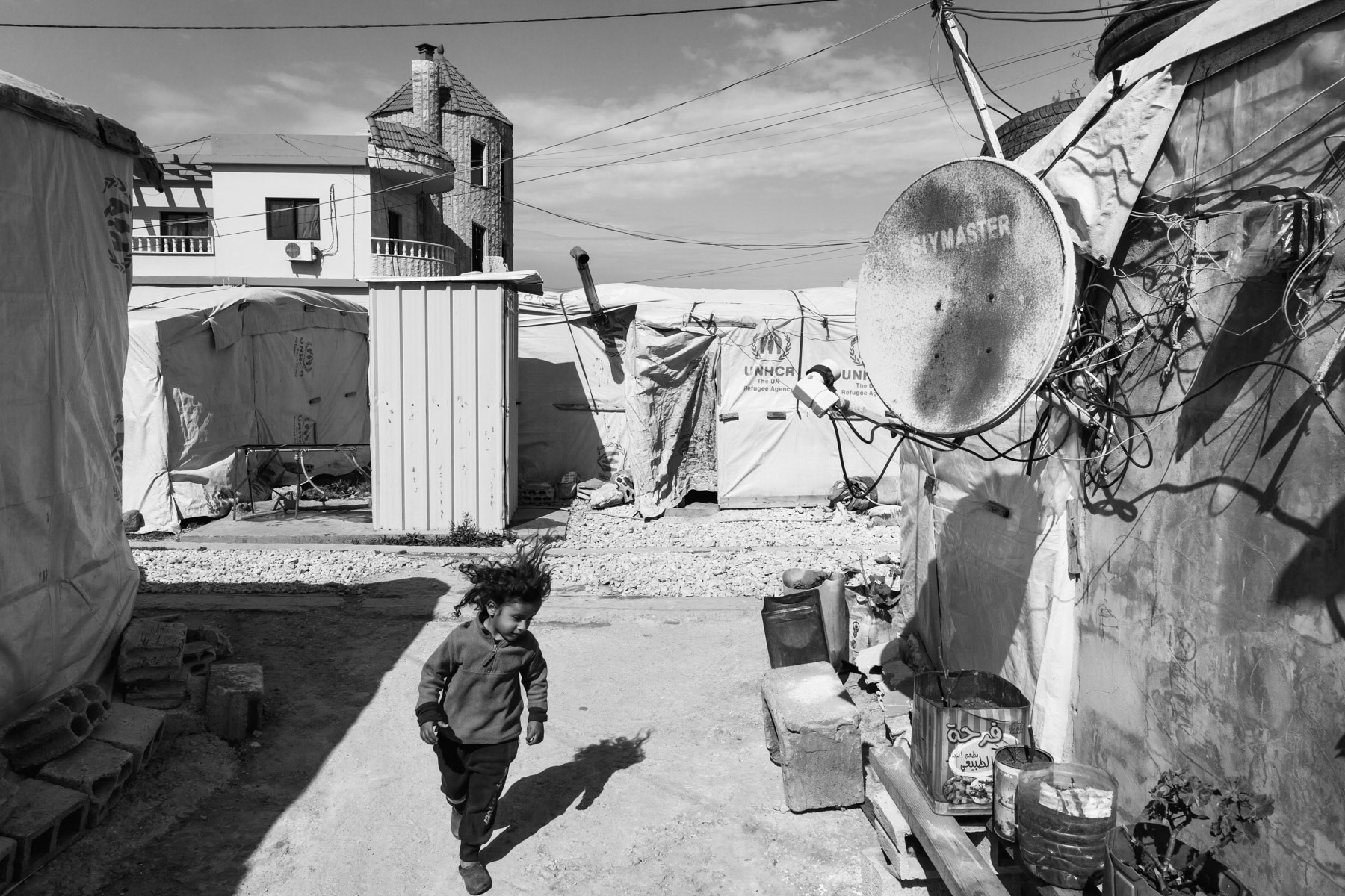 Settlement for Syrian refugees from the Homs area, Akkar in Tripoli region, Lebanon, March 2016
