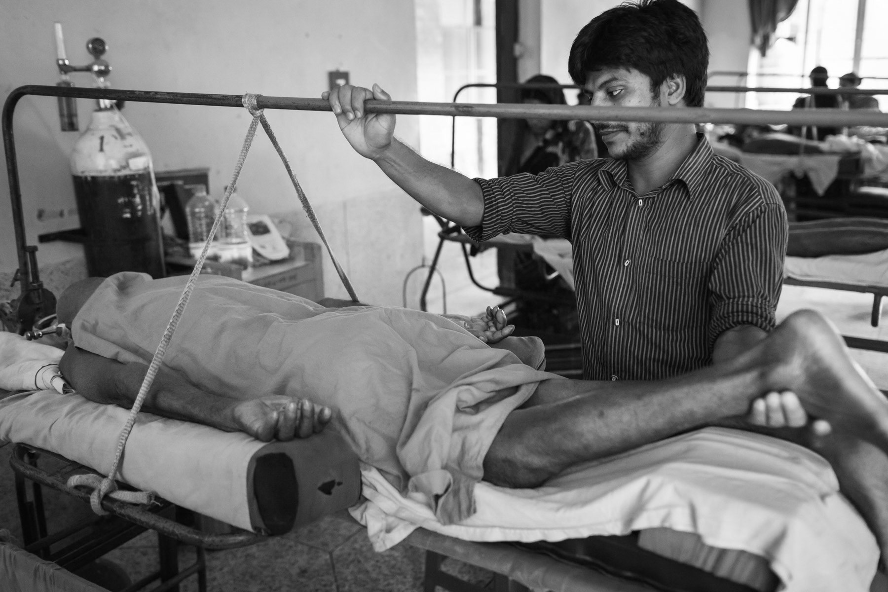 Spinal cord injury patient, Centre for rehabilitation of the paralysed, Savar, Bangladesh, October 2014