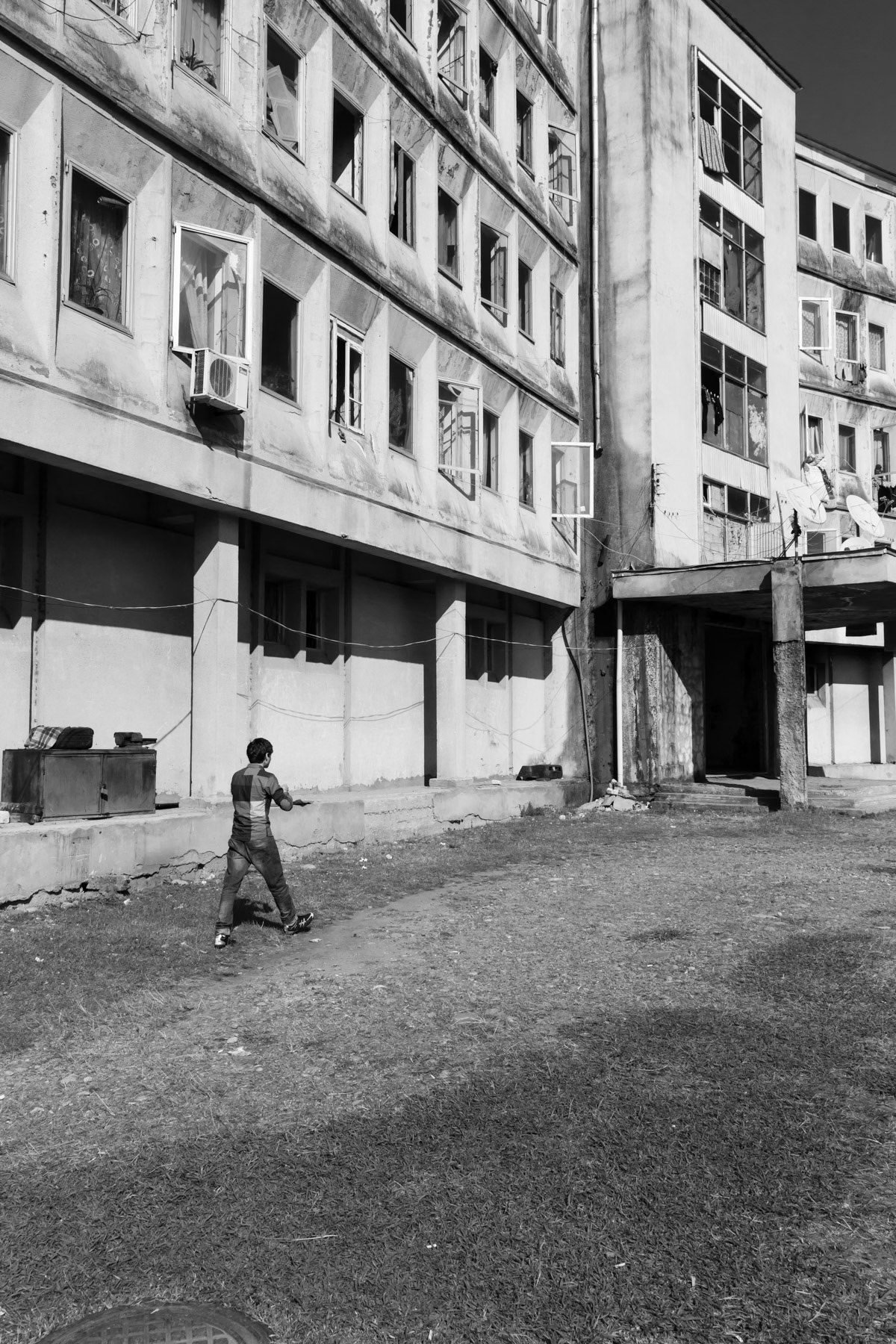 Collective centre for internally displaced persons (IDPs) in abandoned factory buildings. Hundreds of families still live in collective centres since the 1992-93 war between Georgia and Abkhazia, October 2013