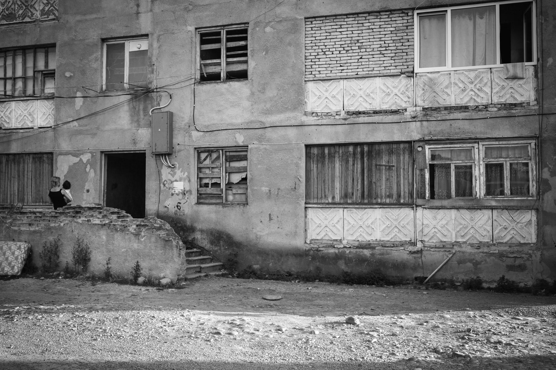 IDP settlement for Georgians from South Ossetia in old buildings in a state of decay. Gori, Georgia, August 2016