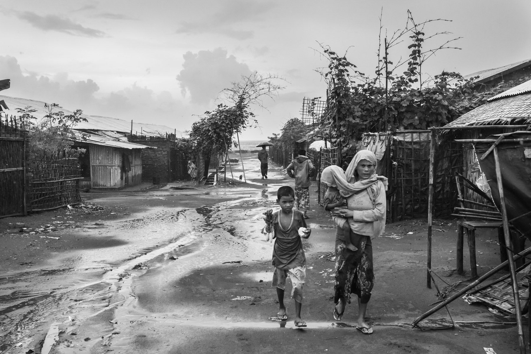 Baw Du Pha internment camp for forcibly displaced Rohingya. Sittwe township in Rakhine, Myanmar, October 2016