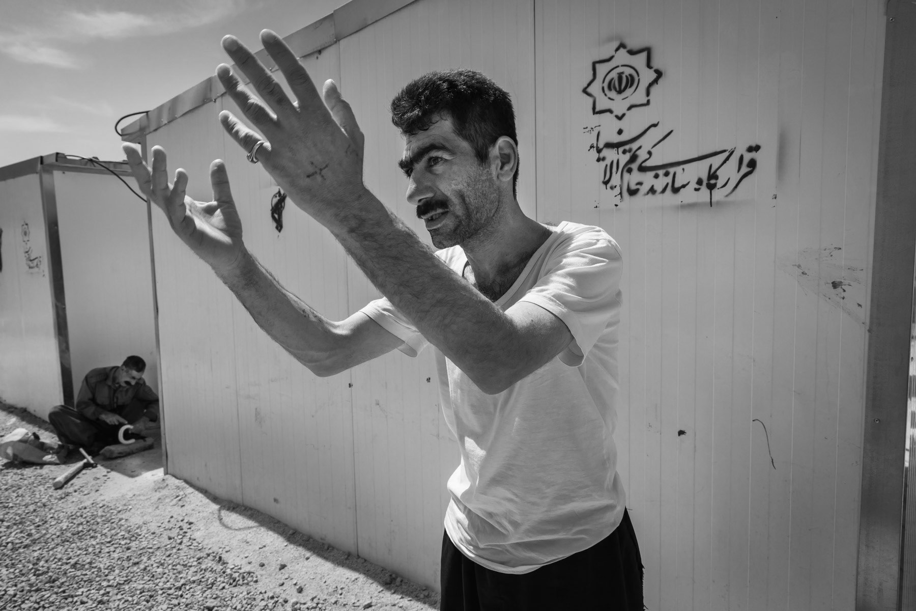 Victim of a chemical attack on the village at the end of the Iran/Iraq War in 1988 and nowadays homeless following a severe earthquake last December. Zardeh, Kermanshah Region, Iran, April 2018