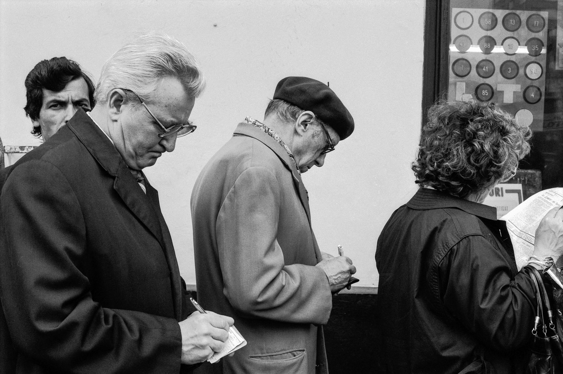 Shortly after the revolution bet shops started to appear. Bucharest, April 1991