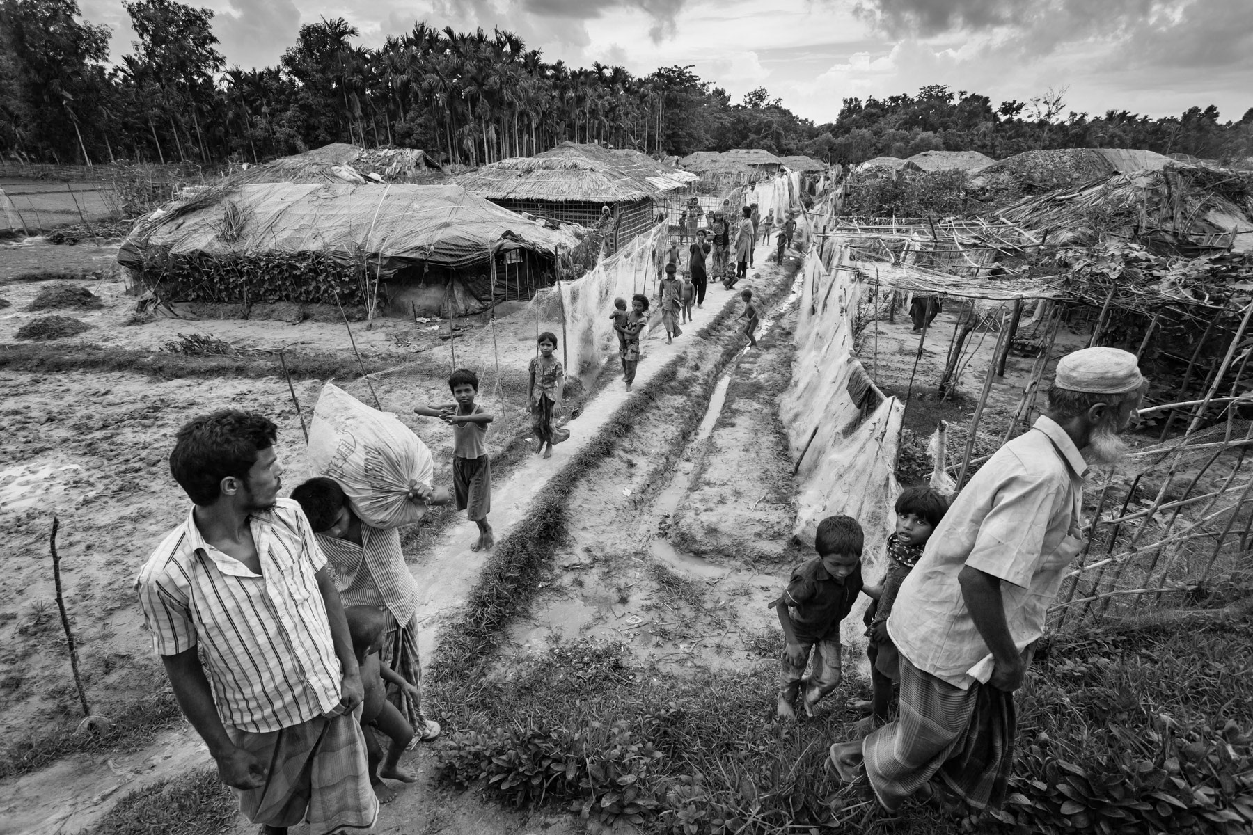 Makeshift camp near Teknaf housing un-registered Rohingya, East Nayapara, Shamlapur, Bangladesh, June 2015