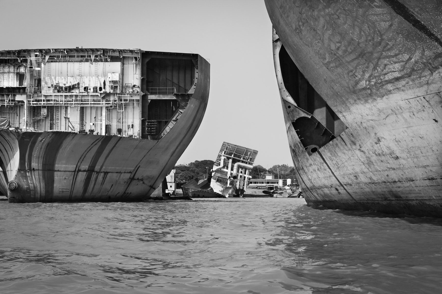 Final stage of a dismembered boat. Bhatiary ship breaking yards, Chittagong, Bangladesh, June 2015