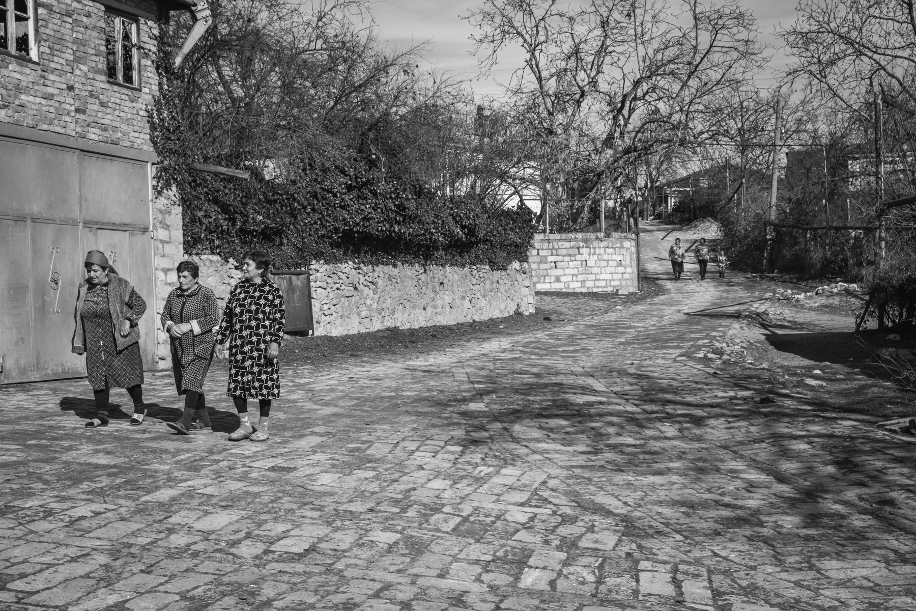 One of the main alleys in Chartar, a town only a couple of kilometres from the new frontline. Chartar, Nagorno-Karabakh, January 2021
