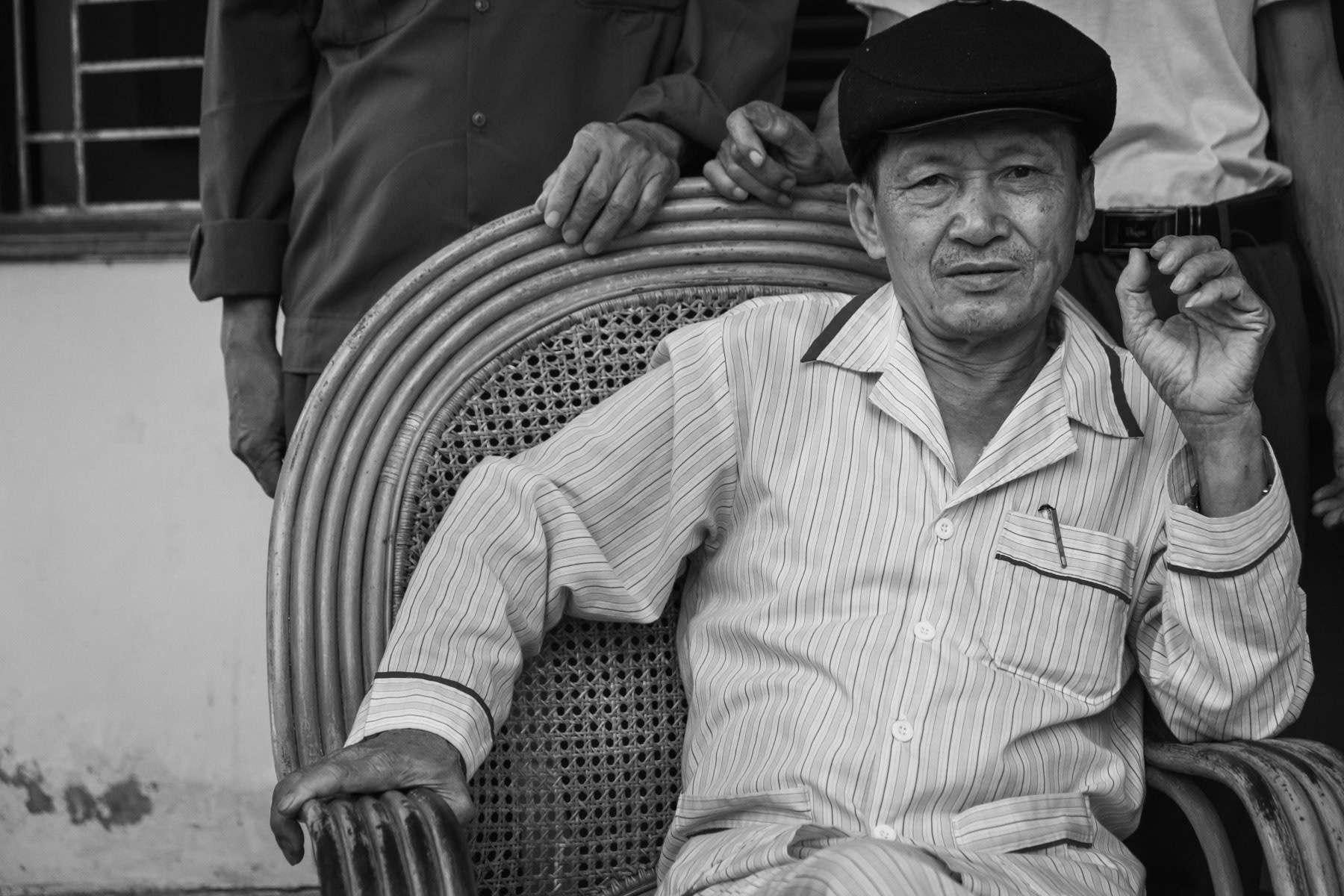 Veteran and "generation zero" agent orange victim at the Hanoi Friendship Village for a one month treatment for the effects of exposure to the chemical agent during the Vietnam war. The main problems they face are respiratory, skin, eye and kidney failure. Hanoi, Vietnam, November 2018