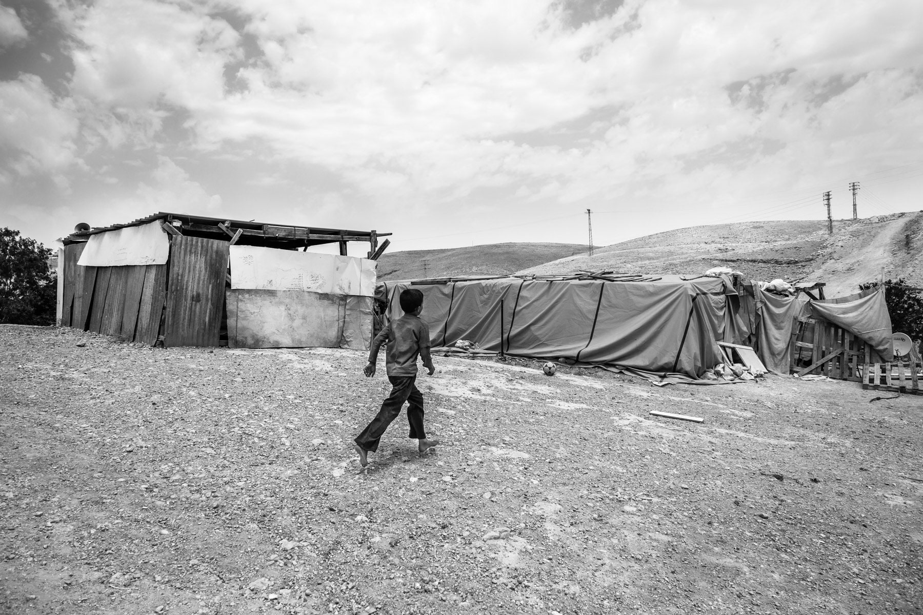 Bedouin camp between Jerusalem and Jericho in the West Bank, May 2014