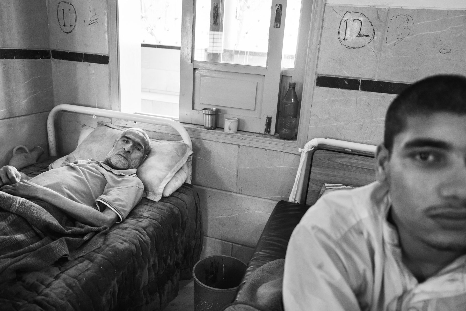 Shelter for drug addicts run by EDHI Foundation in Karachi. It is estimated that several hundred thousand people of all age and gender suffer of heroine addiction in the city where a dosis of heroine costs the same as a meal. Karachi, Pakistan, March 2018