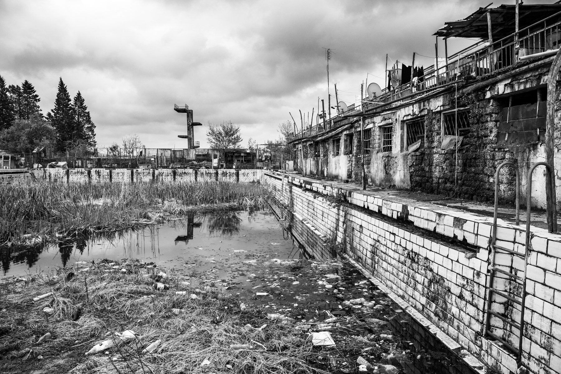 Collective centre vested at an abandoned elite sport complex, Khobi in Samegrelo, Georgia, March 2014