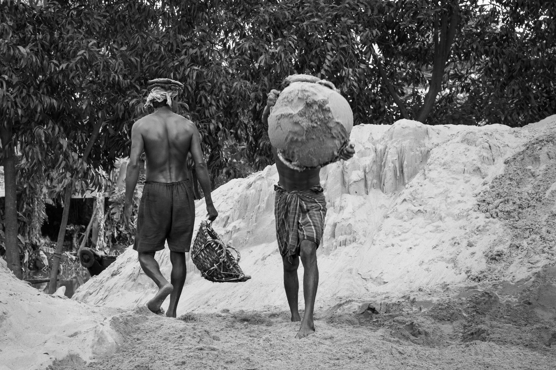Sand collection point along the Karnaphuli river in Chittagong, Bangladesh, October 2014
