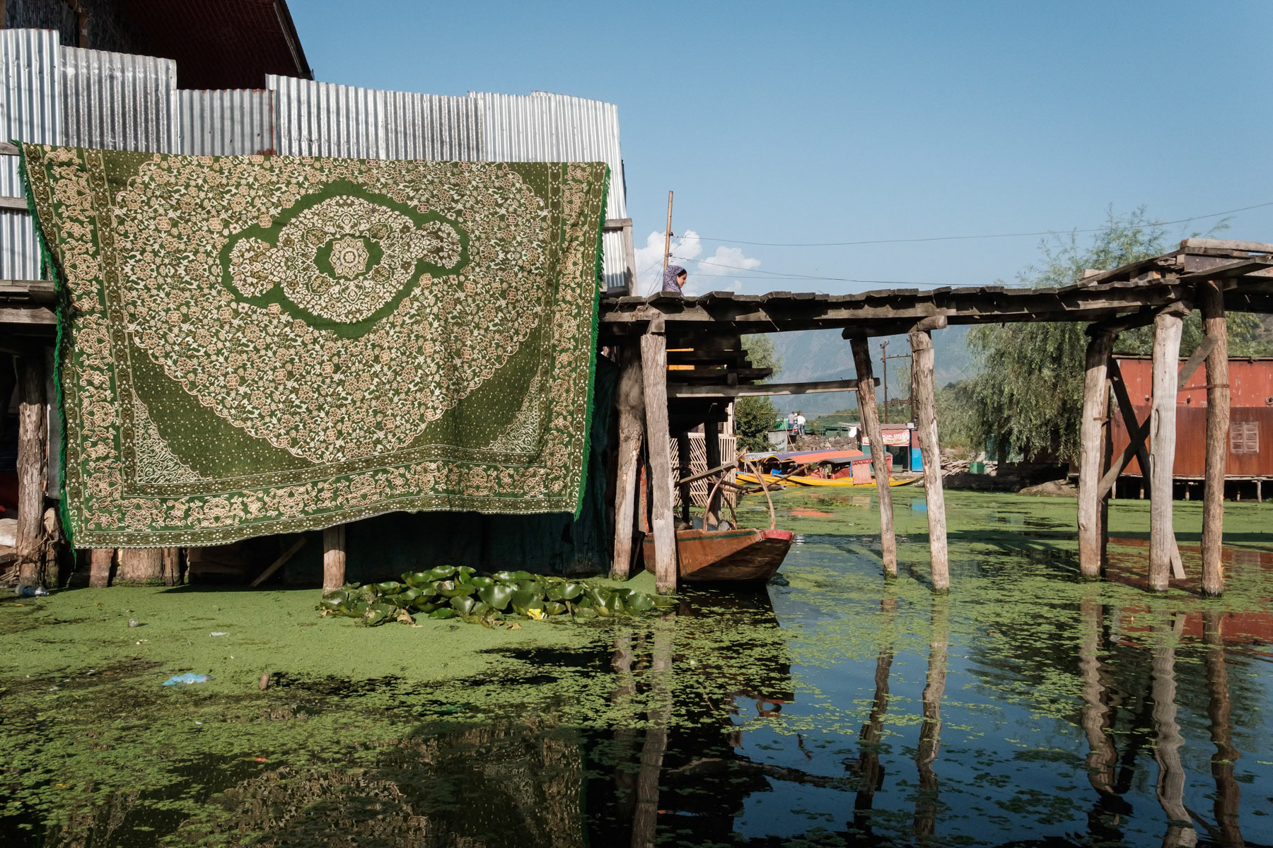 Water ways in the old town of Srinangar leading to Lake Dal, Indian Administrated Kashmir, September 2023