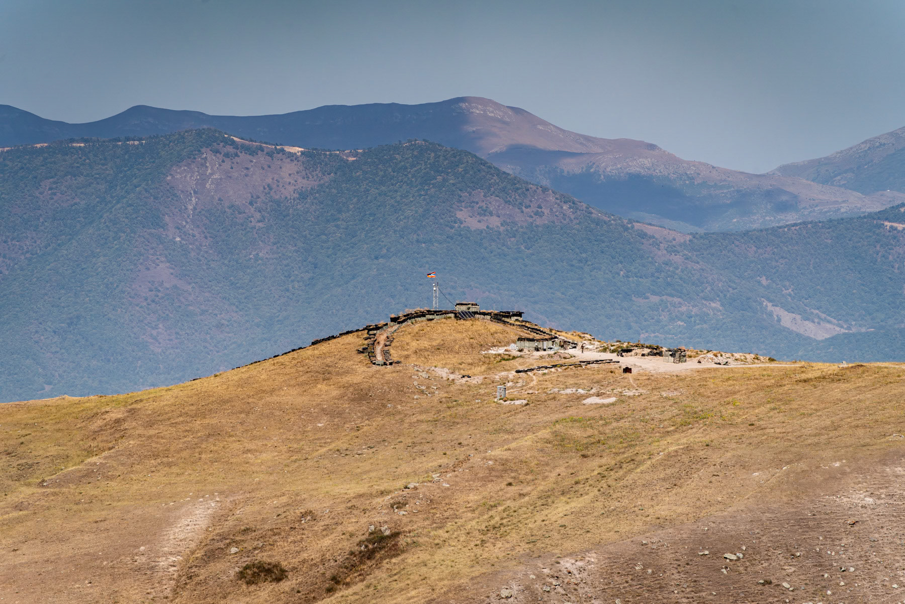 An Armenian military post along the new border with Azerbaijan, overlooking the mountains of Nagorno-Karabakh, which is now entirely under Azerbaijani control. Khantsakh, Armenia, September 2025