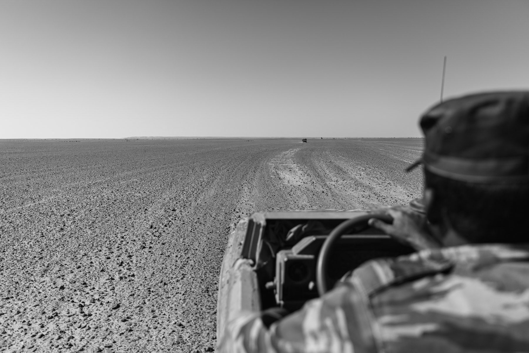 Sahrawi mobile military units of the Polisario Front moving towards the confrontation line. Since October 2020 the 20 year cease-fire has been abandonned by the Polisario Front and hostilities and fire exchange have resumed between Morocco and the Polisario Front. Second military region of the Sahrawi Arab Democratic Republic, October 2021