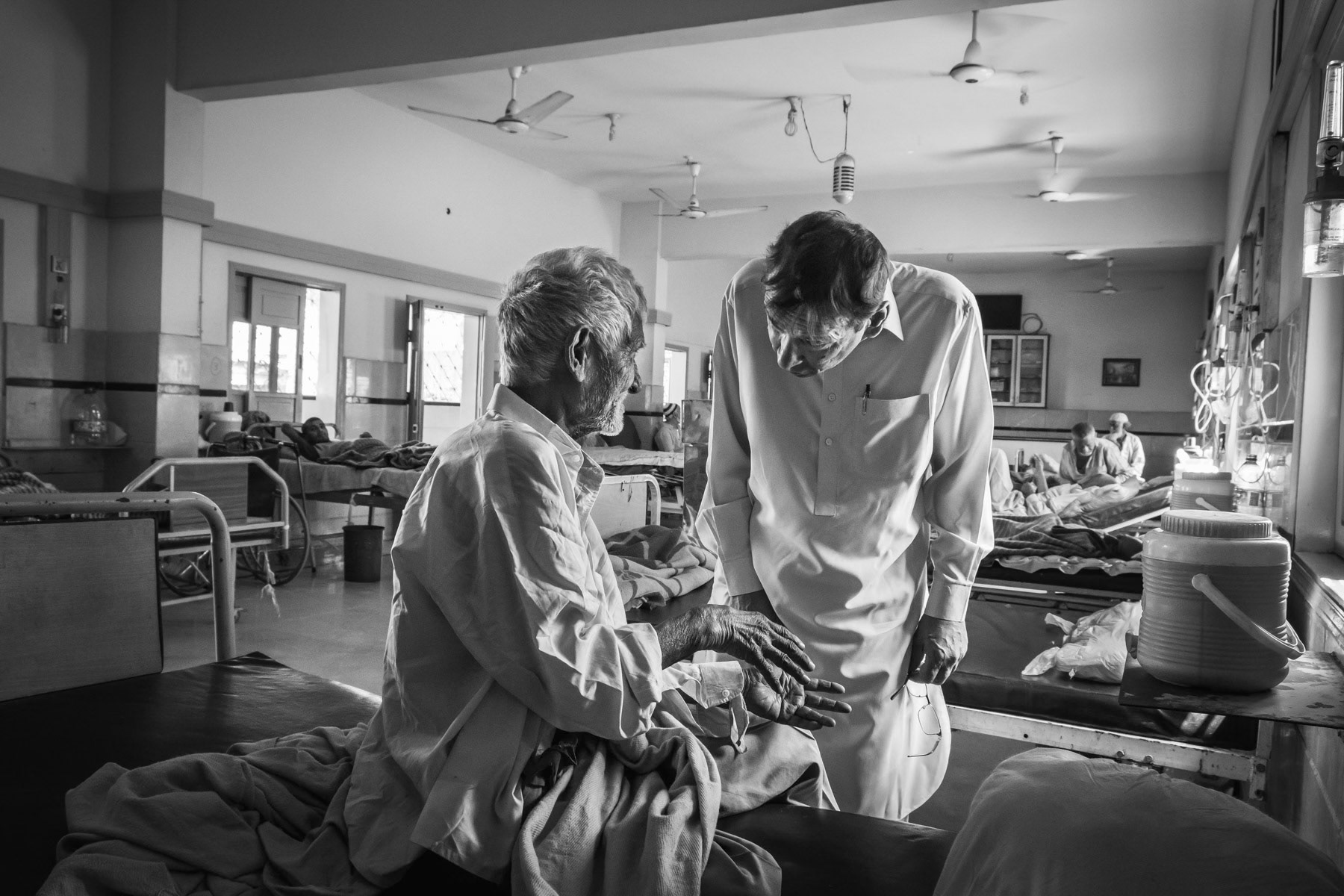 Dispensary part of the shelter for drug addicts and elderly homeless. EDHI Home in Karachi, Pakistan, March 2018