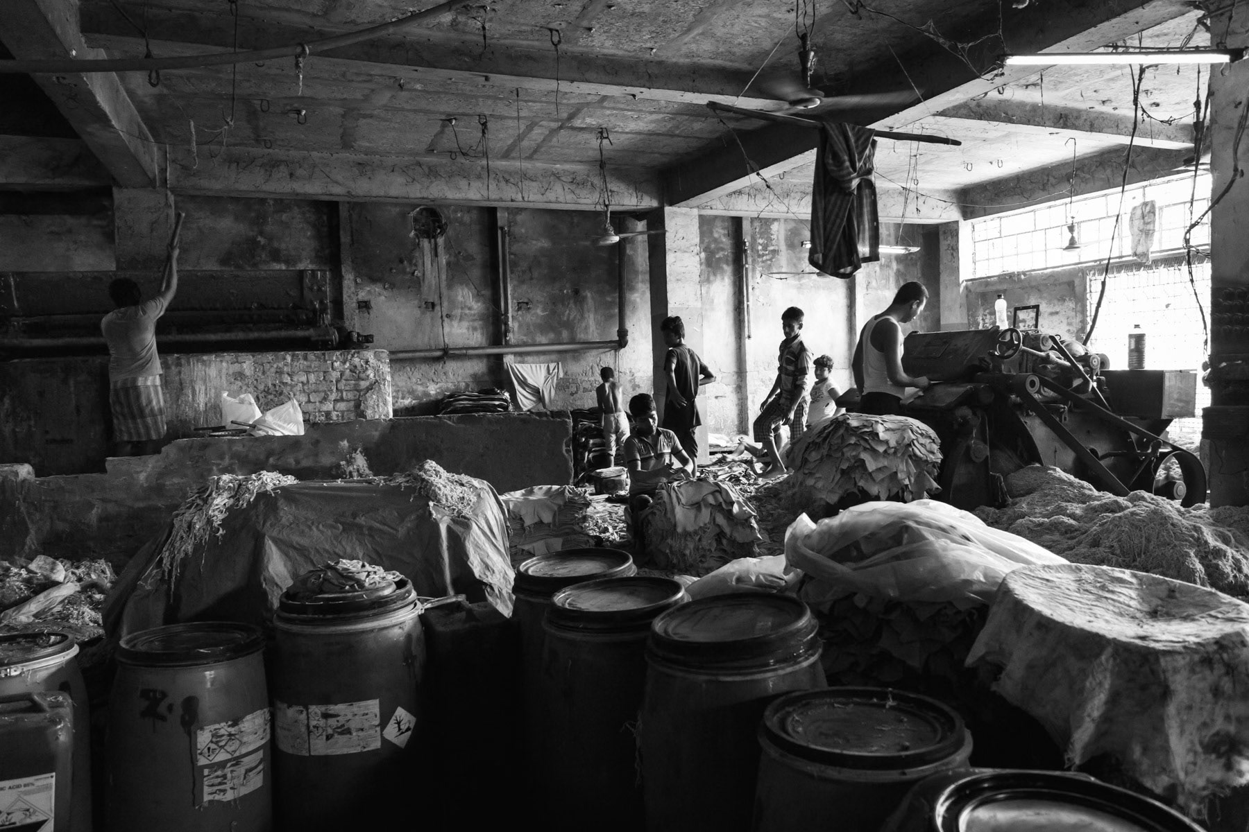 Tannery workers, Hazaibagh in Dhaka, May 2015