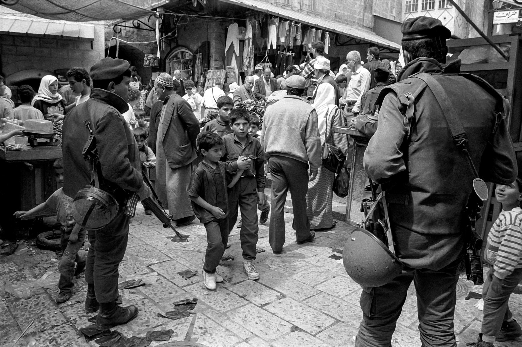 Muslim neighbourhood in the Old City, under Israeli control since the 6 day war in 1967, Jerusalem, 1993