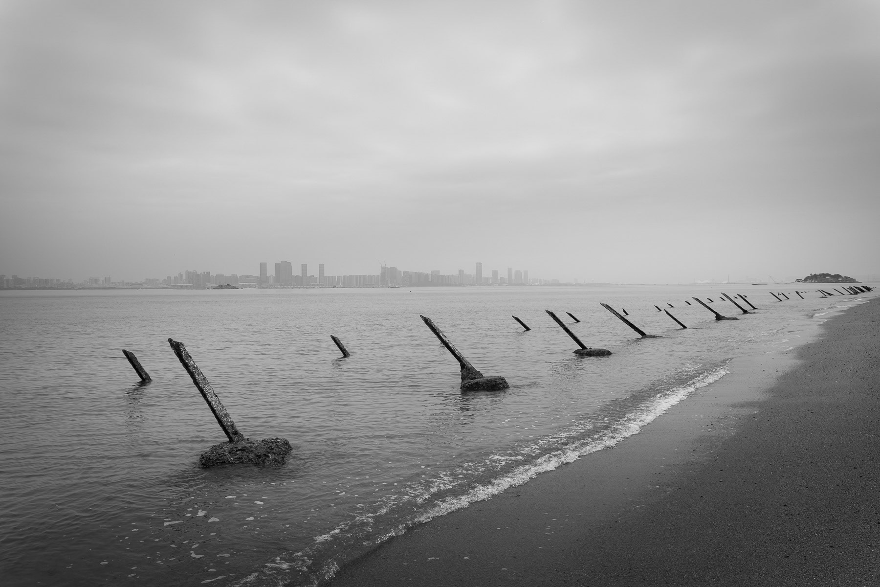 From Kinmen, the view of Xiamen underscores the ever-present geopolitical tension. Kinmen island of Taiwan facing Xiamen in China, May 2025