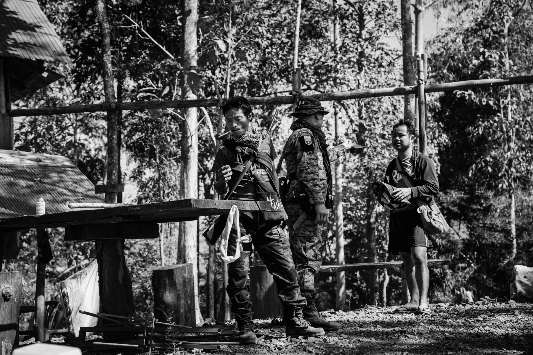 KNLA outpost in Kanele, Kayin State, Myanmar, January 2024