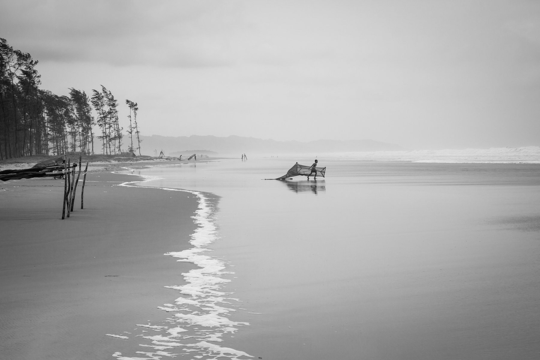Rohingya refugee going fishing at Shamlapur beach, one of the launch points for human trafficking to Malaysia by boat. Teknaf, Bangladesh, May 2016