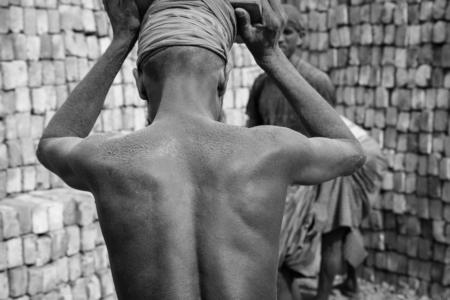 Brick kiln worker, Koya Bazar near Khulna, Bangladesh, May 2015