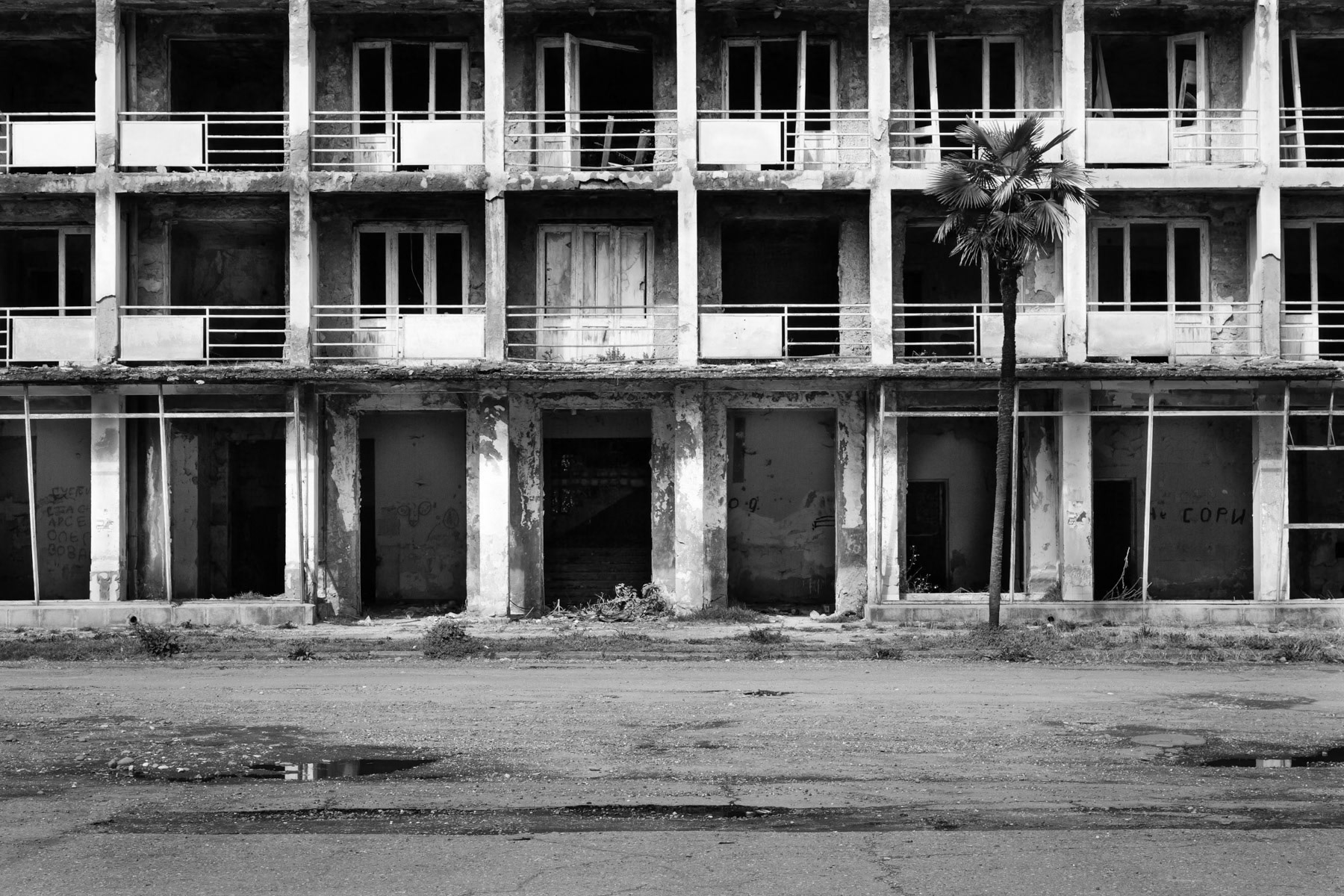 Ruined resort in Sukhumi, Abkhazia, March 2014