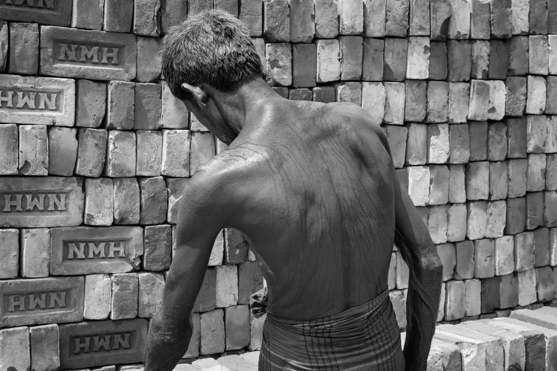 Brick porter, Bangladesh, May 2015