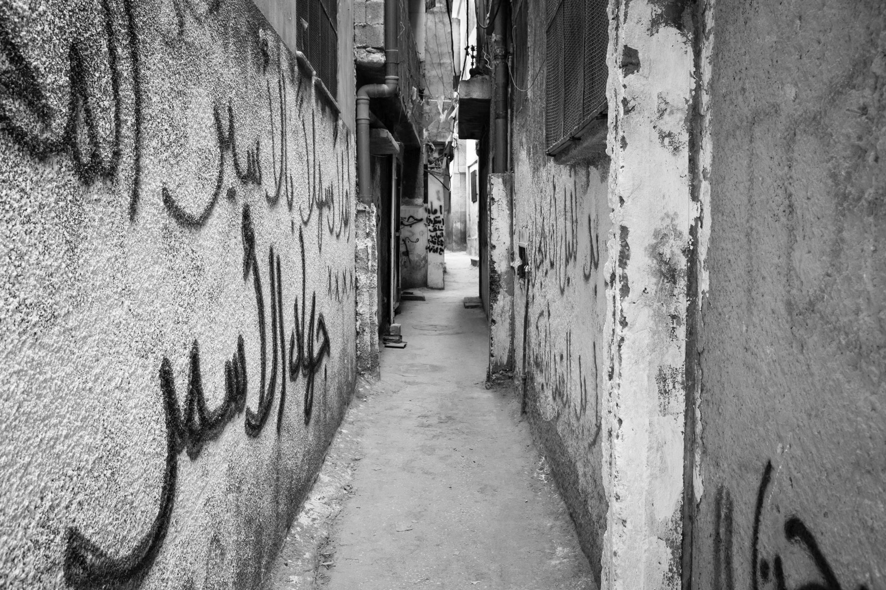Alleys in Balata Refugee Camp near Nablus in the northern West Bank, May 2014