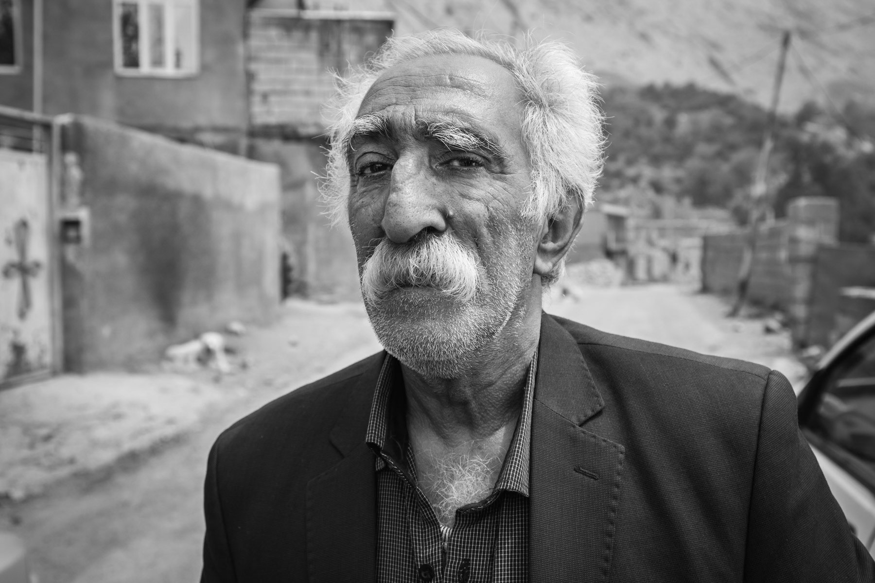Resident and survivor of the chemical attack on the village in July 1988. One of his young sons was killed during the attack. No troops were present and a cease fire had already been signed when the attack took place, clearly targetting the civilian population who is mainly Kurdish. Zardeh, Kermanshah Region, Iran, April 2018