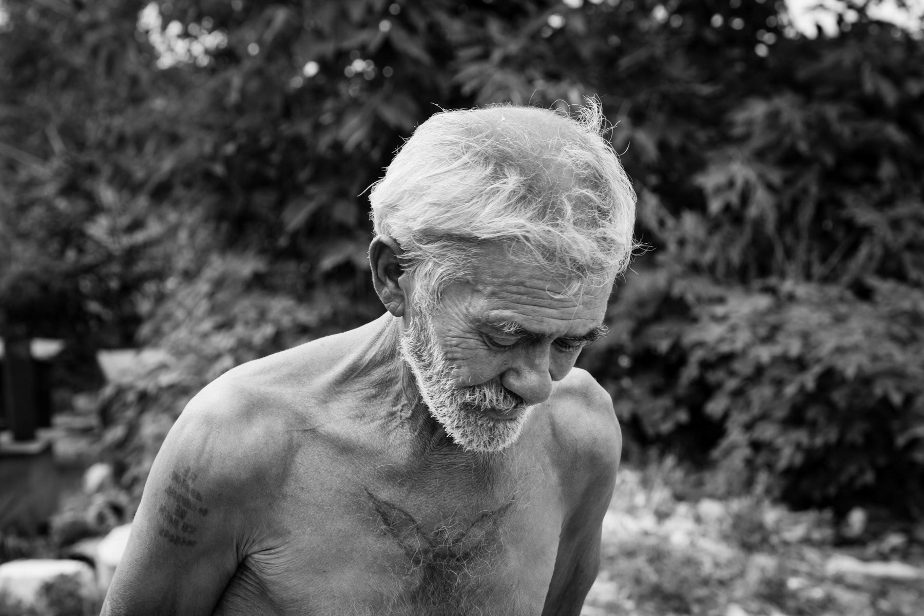 Soviet veteran living in the deserted city of Agdam, Karabakh, July 2014